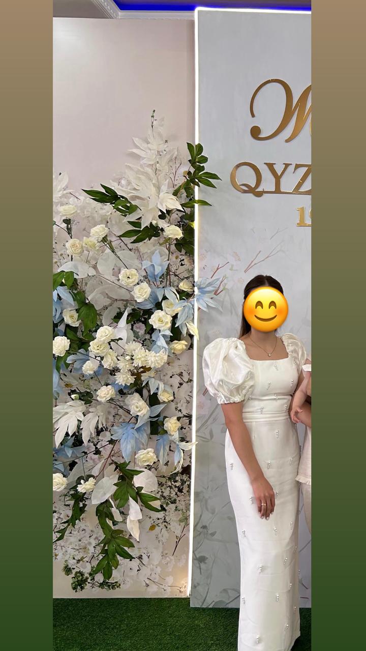 Продам изысканное белое платье