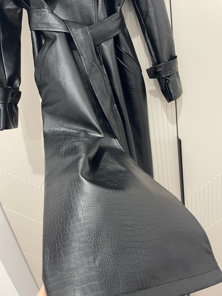 Тренч кожаный