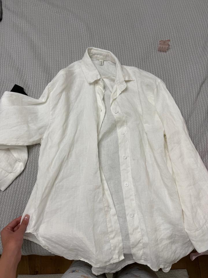Рубашка белая лен