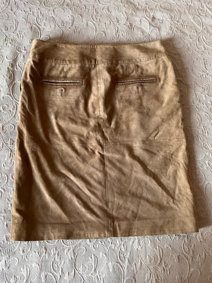 Юбка коричневая из кожи MaxMara