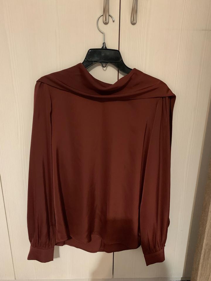 Блуза из атласа 42-44 Aisho Duken бордовый