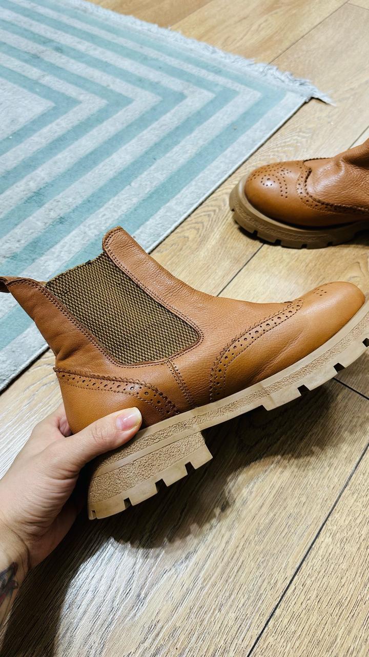 Осенние ботинки кожаные