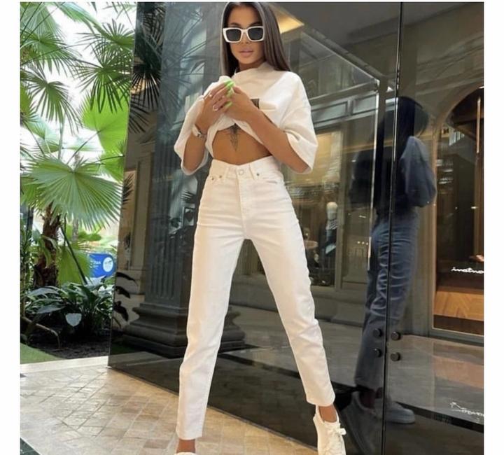 Белые джинсы/брюки