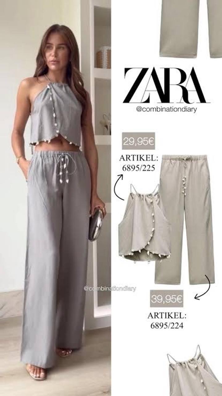 Топ Zara с ракушками
