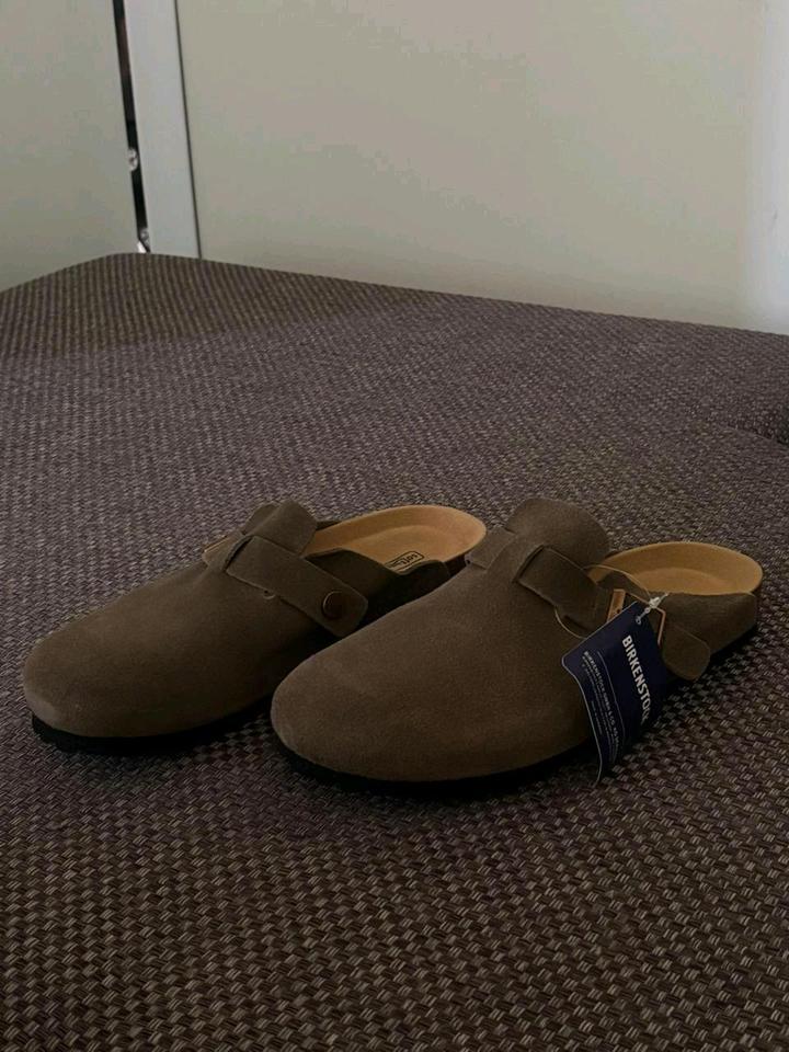 Замшевые слиперы Birkenstock