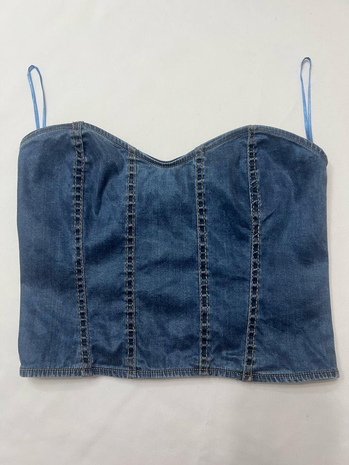 Корсет джинсовый