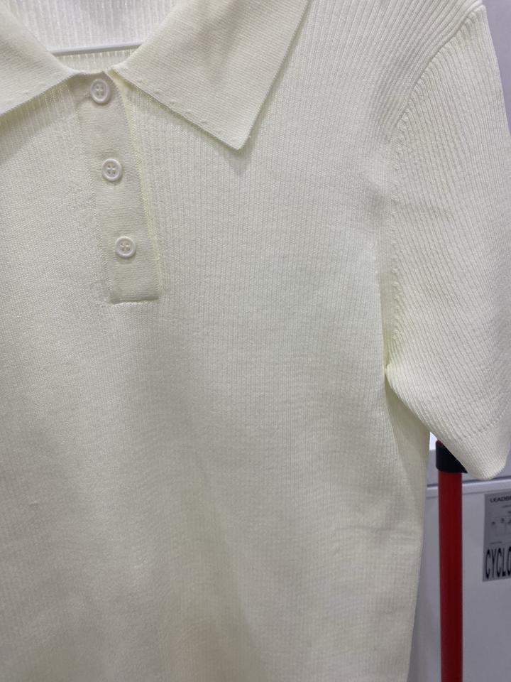 ДЖЕМПЕР С ВОРОТНИКОМ ПОЛО И КОРОТКИМИ РУКАВАМИ