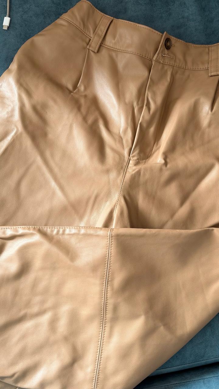 Zara кожзам брюки
