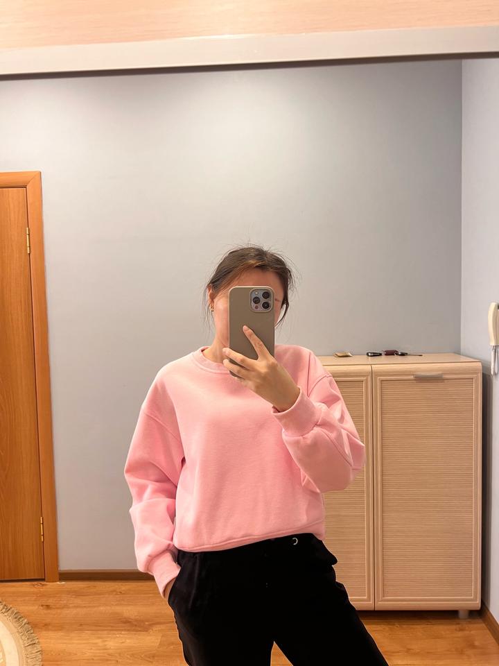 Розовый свитшот