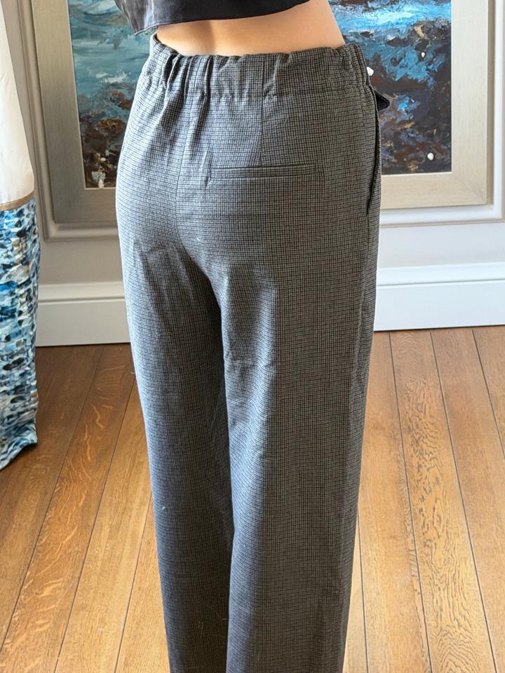 Клетчатые брюки зара прямого кроя