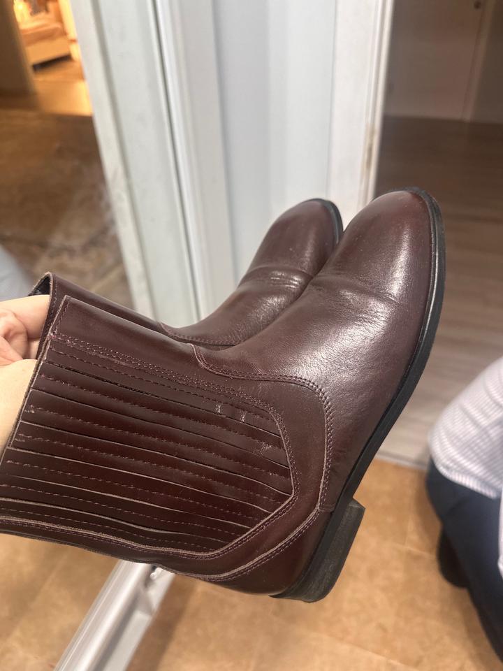 Весенне-осенние ботильоны, кожанные