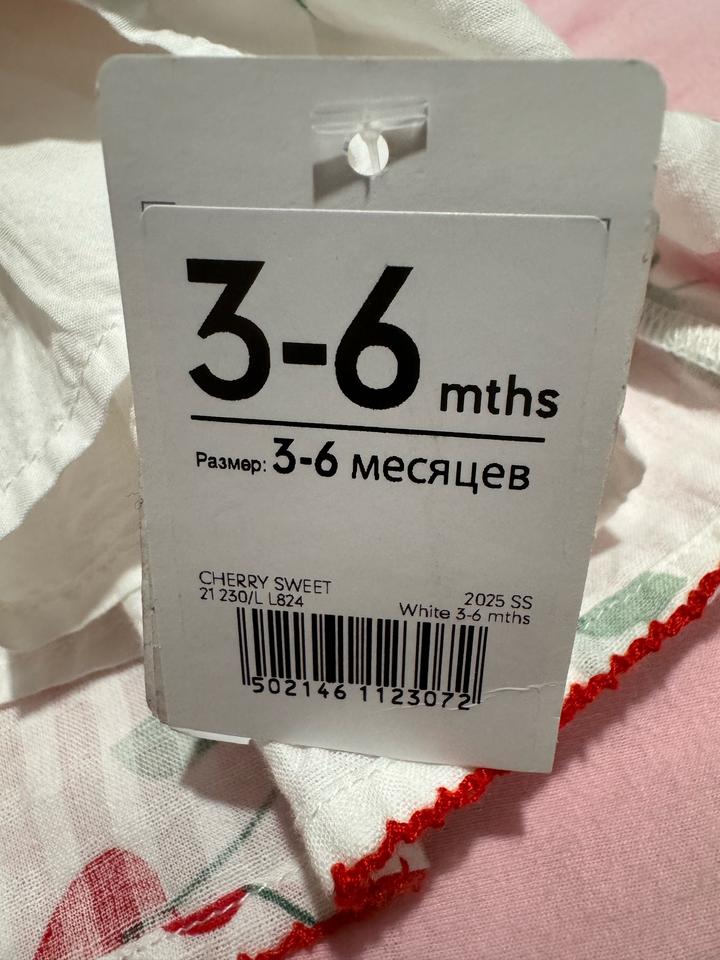 Платье от mothercare на 3-6 мес. Новый есть бирка