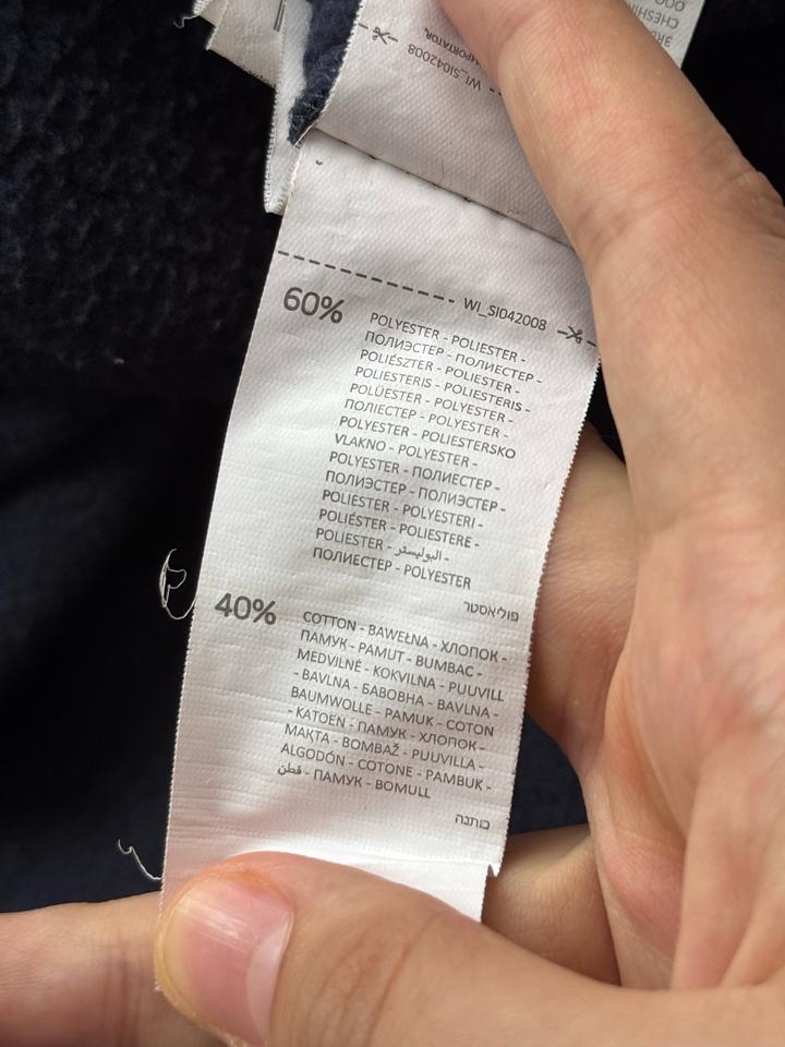 Темно синяя универсальная зип кофта с начесом / зип худи sinsay