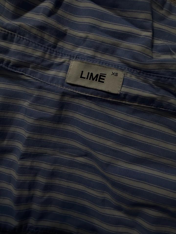 Голубая рубашка в полоску Lime