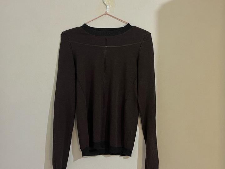 Коричневый лонгслив