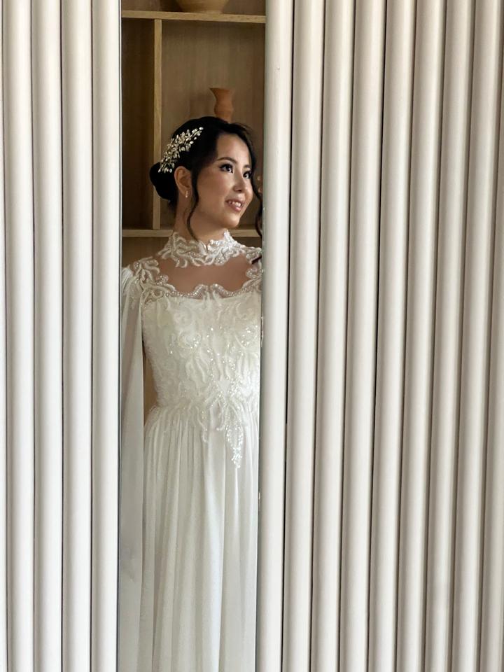 Белое платье от Helena Nabokina для Кыз узату(Қыз ұзату)