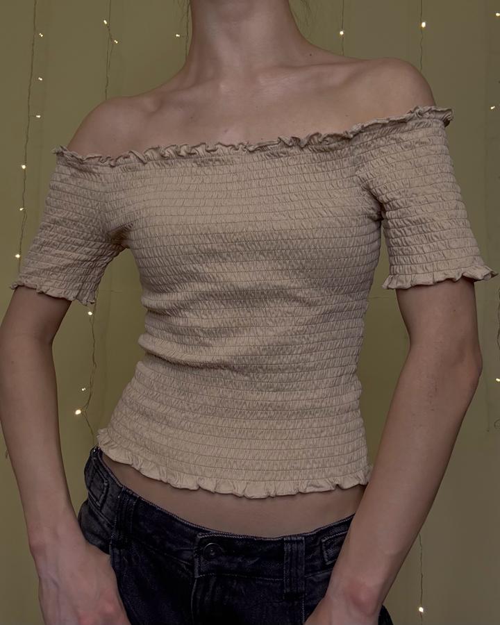 Бежевый топ на весну/лето H&M