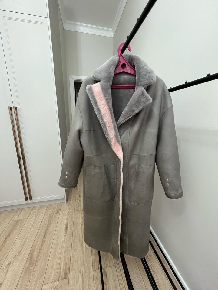 Меховое пальто двустороннее