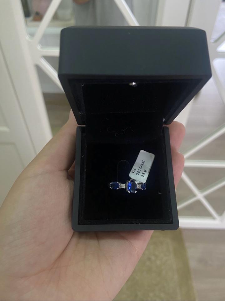 Кольцо серебро, бриллиант 0,05 карат