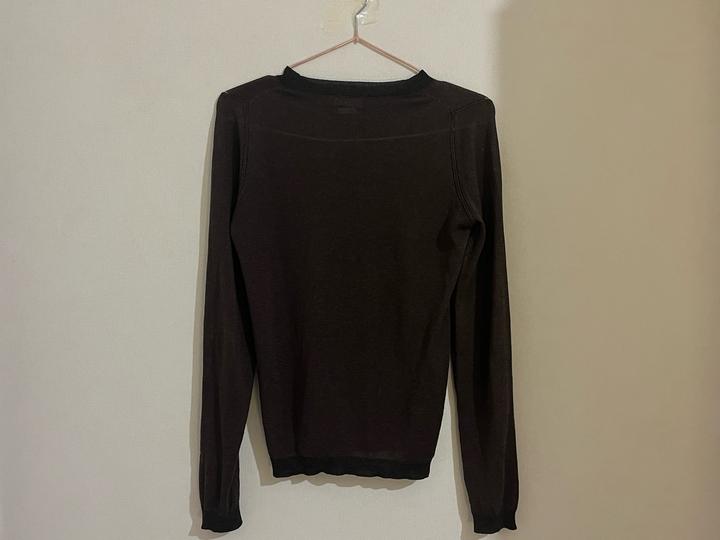 Коричневый лонгслив