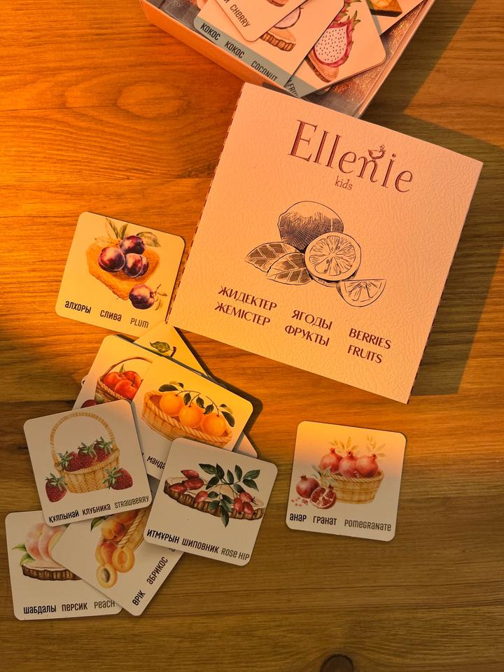 Магниты «ЯГОДЫ И ФРУКТЫ» на 3 языках