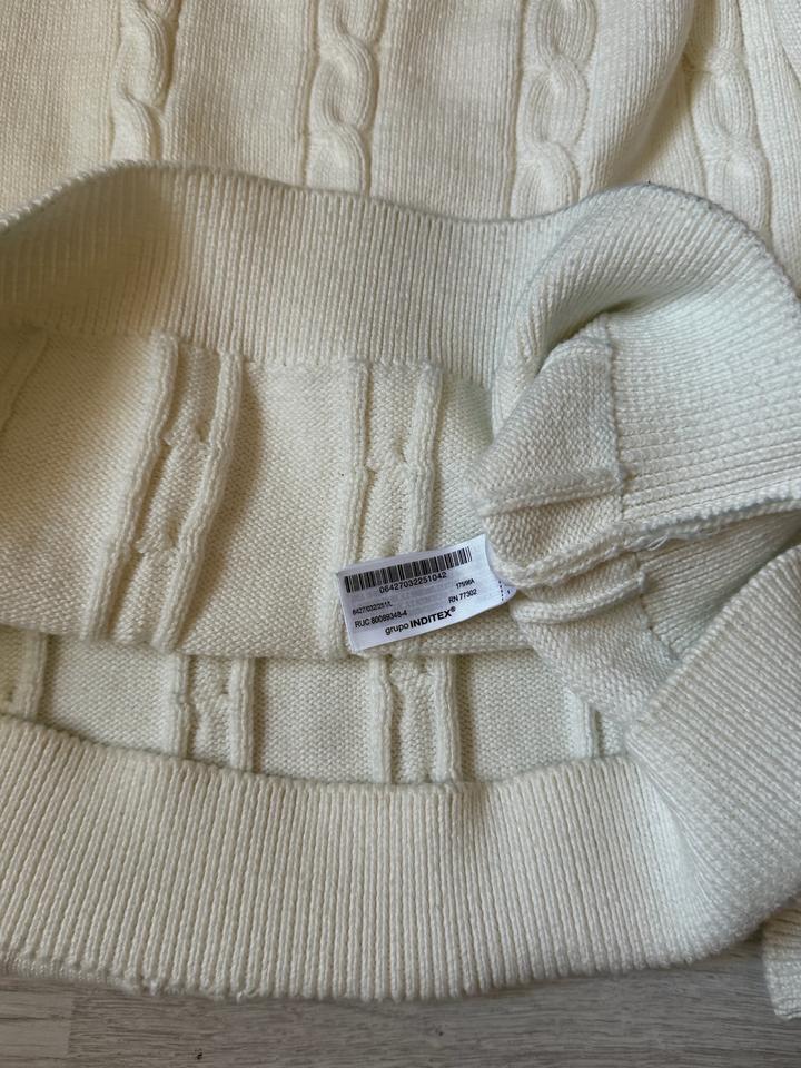молочный джемпер zara