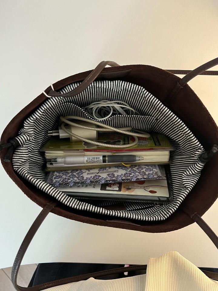 Коричневая замшевая сумка