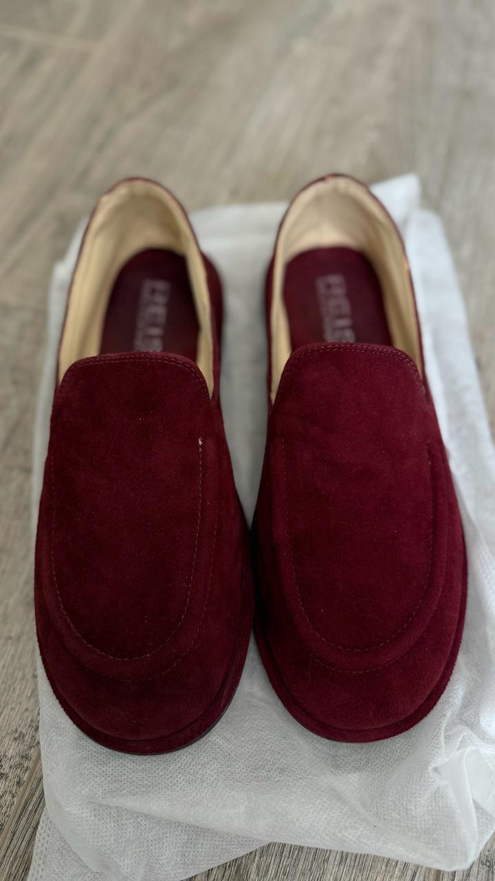 Лоферы из натуральной замши