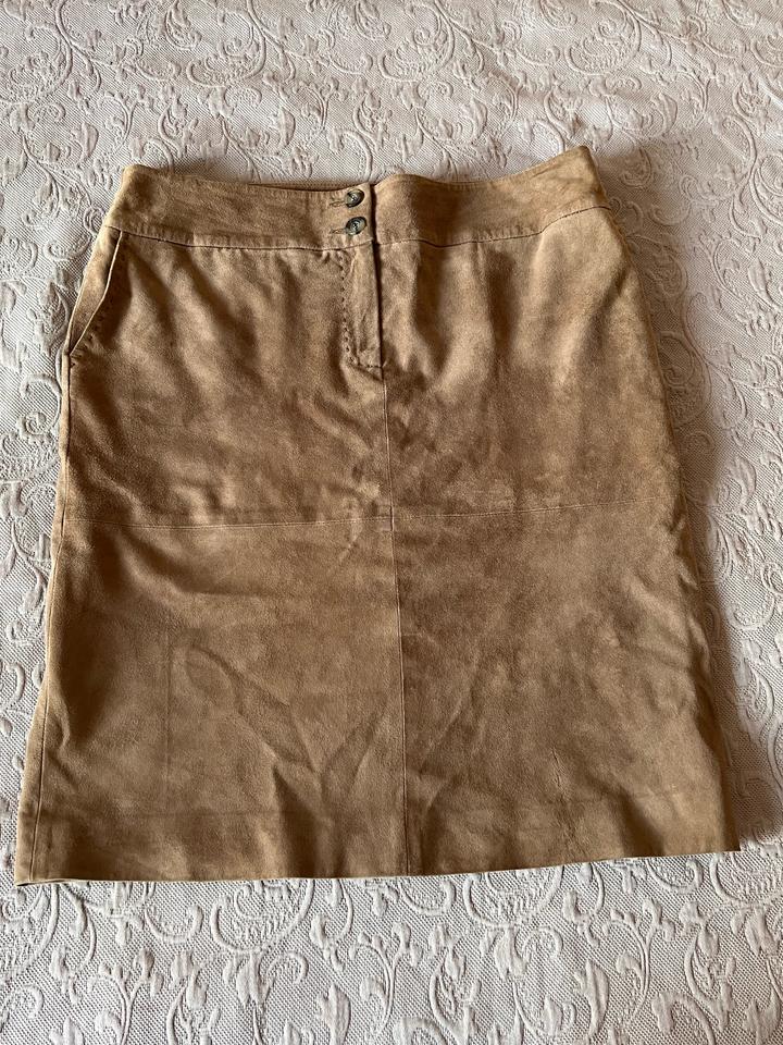 Юбка коричневая из кожи MaxMara