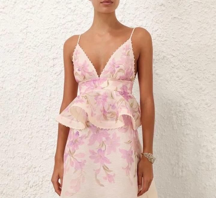 Цветочное платье от бренда Zimmmerman