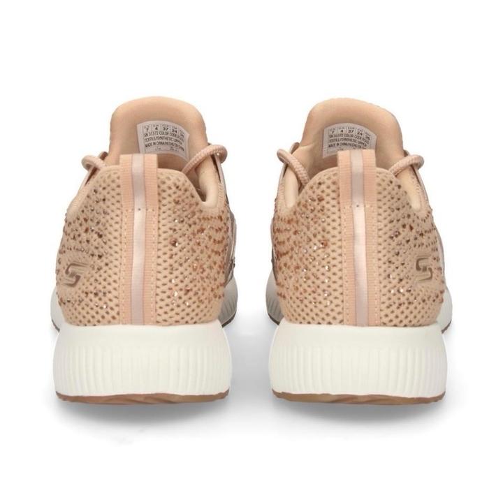Оригинальные кроссовки Skechers BOBS со стразами (Rose Gold)