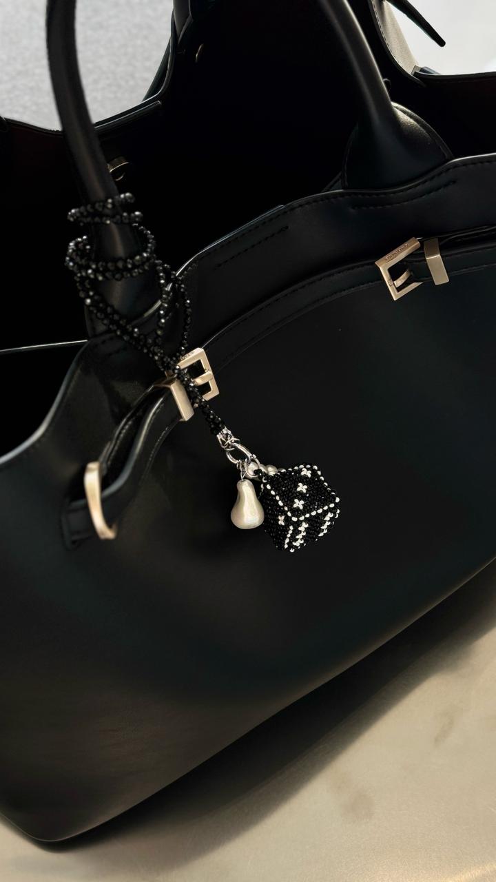 колье из натуральной шпинели и жемчуга