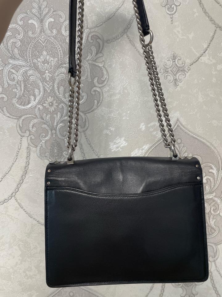 Черная новая кожаная сумка оригинал Coach