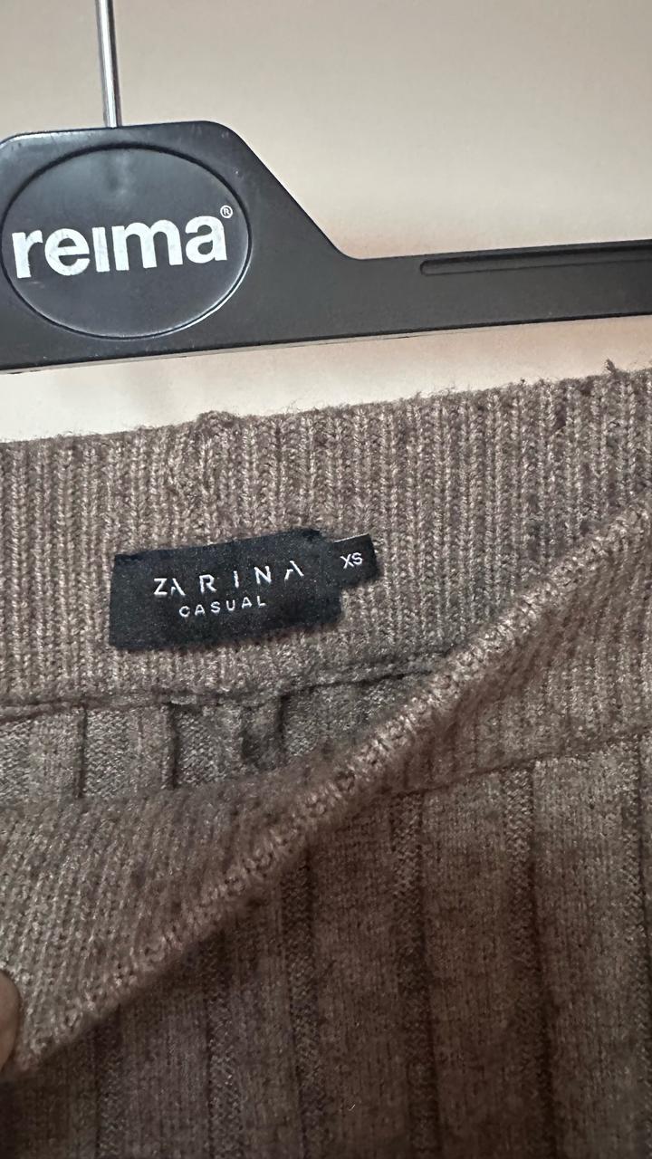 Трикотажные брюки в рубчик Zarina