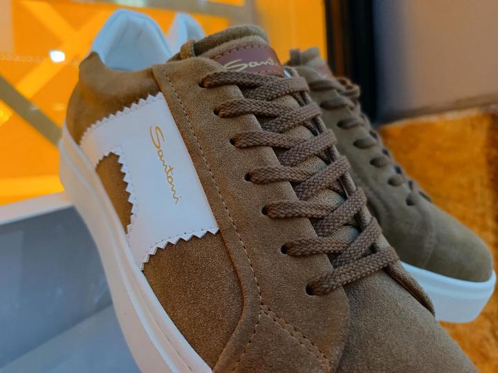 Кеды Santoni (коричневые кеды) 41 размер мужские | Алматы