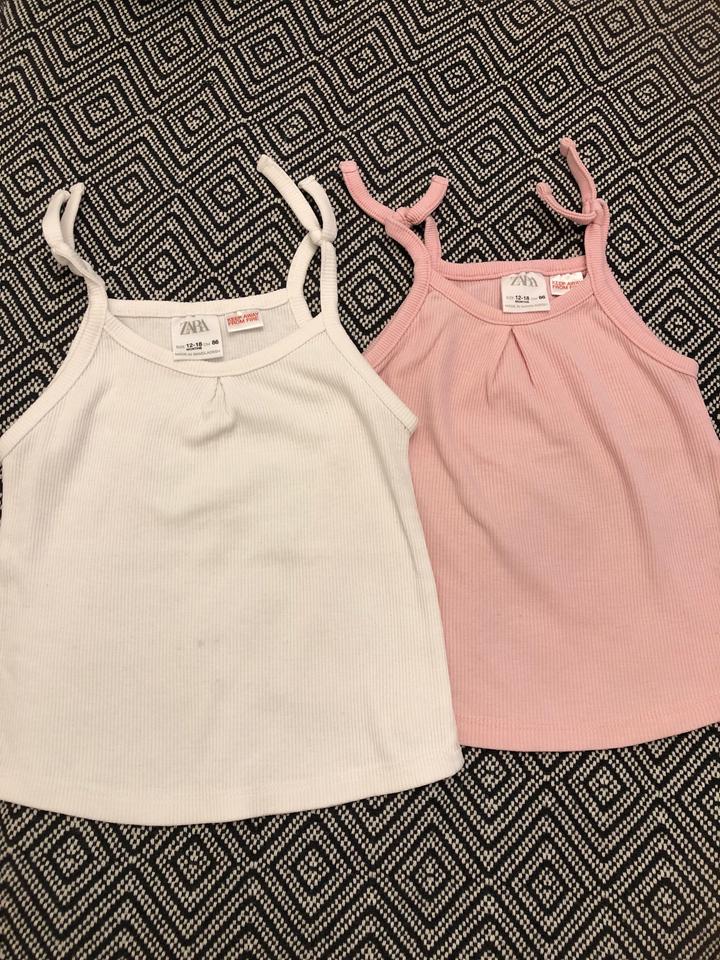 Майки рубчик хлопок Zara 12-18 86 см