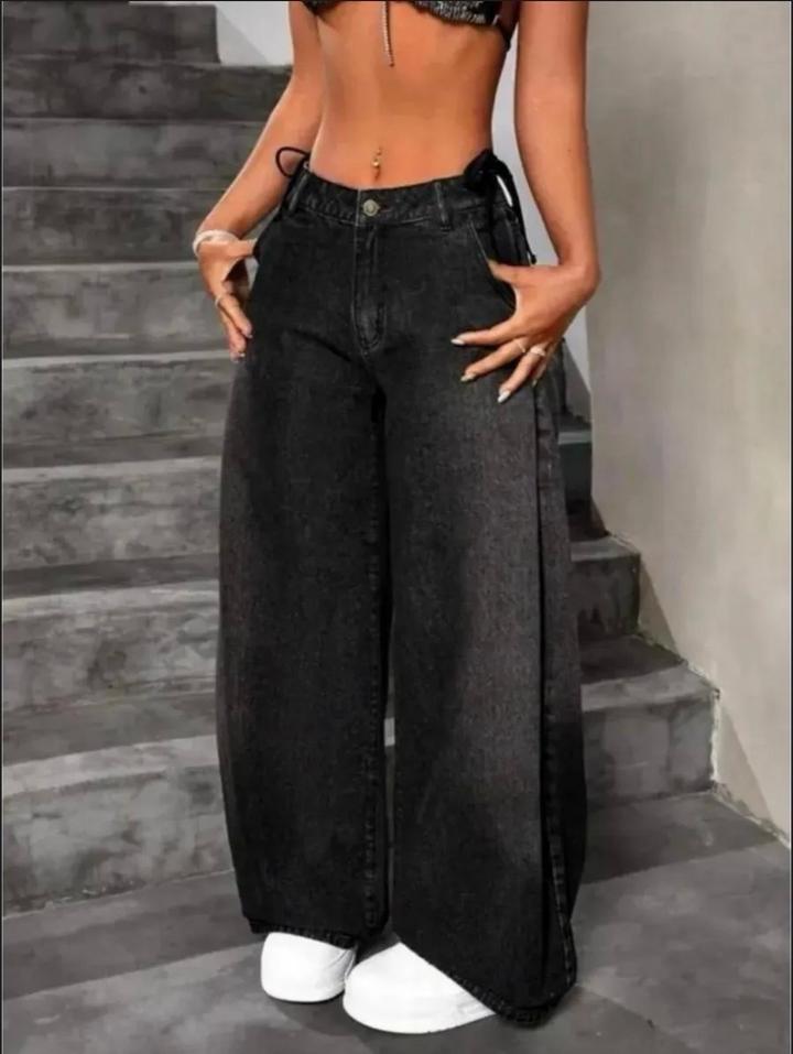 Джинсы широкие багги