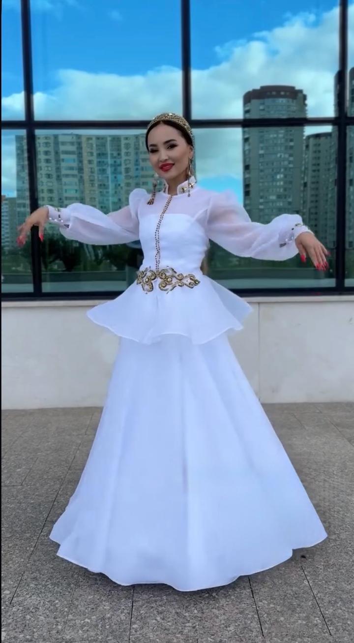 Белое платье для Сырға Салу. Қыз Ұзату. Узату