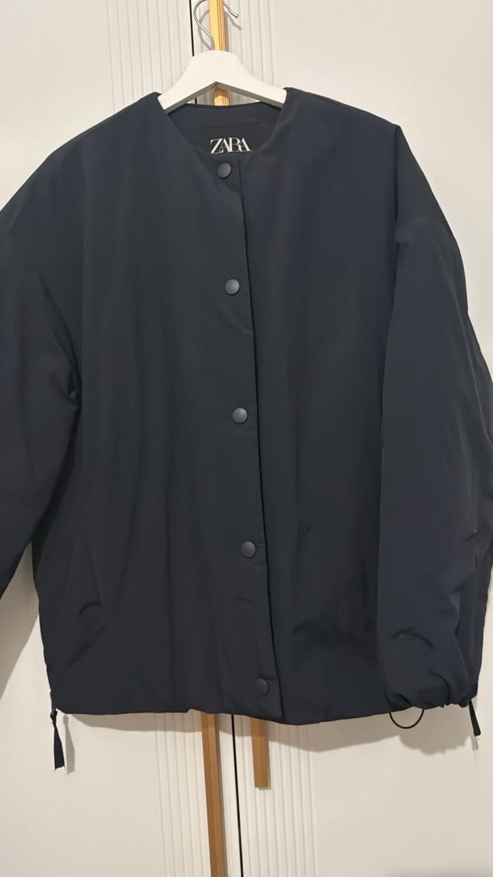 Темно синяя демисезонная куртка Zara