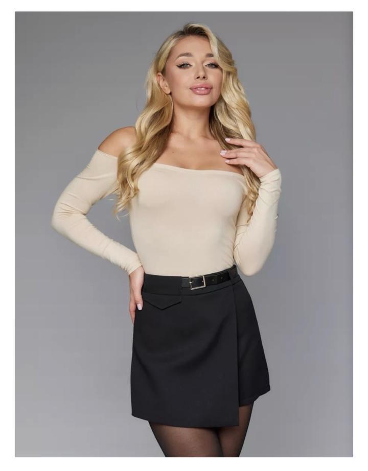 Черная юбка-шорты