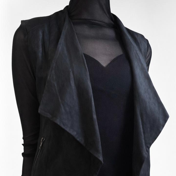 Жилетка в стиле rick owens / model off-duty из 100% натуральной кожи