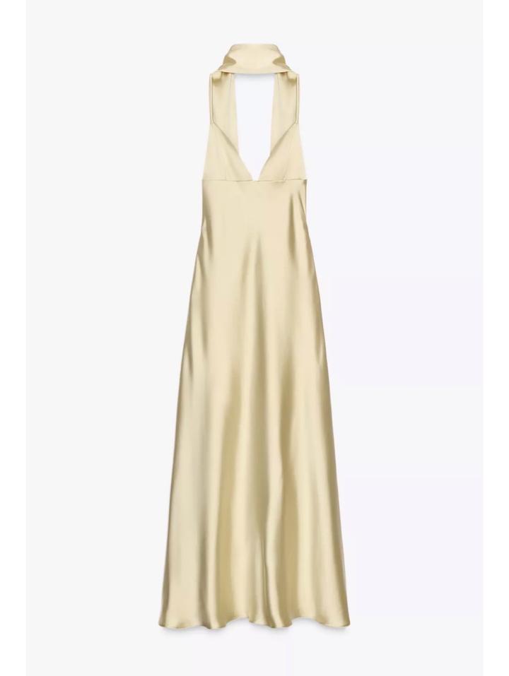 Платье атласное Zara