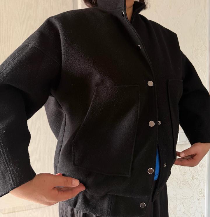 Бомбер Кашемированный Черный