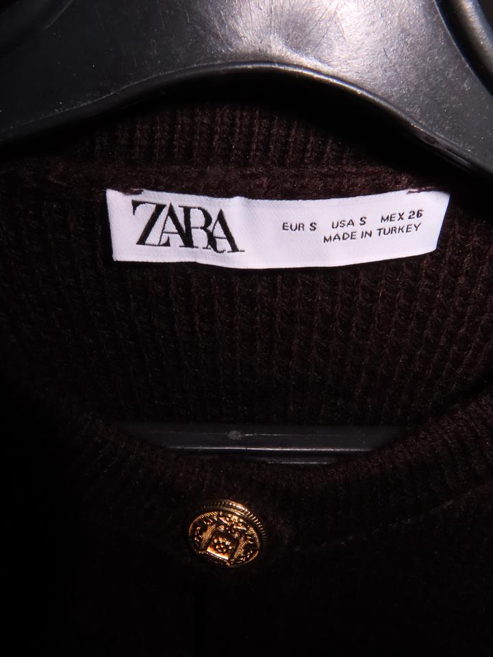 Коричневая кофта zara
