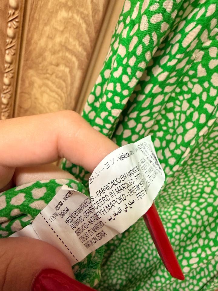 Зелёное летнее платье Zara