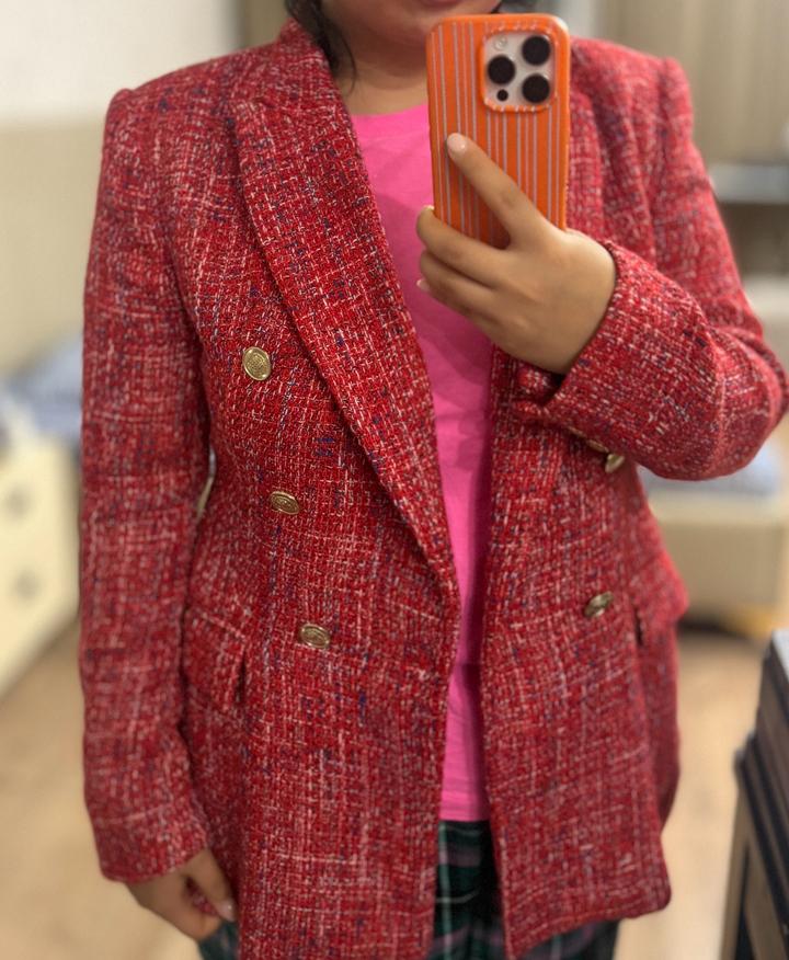 Твидовый пиджак от Зара