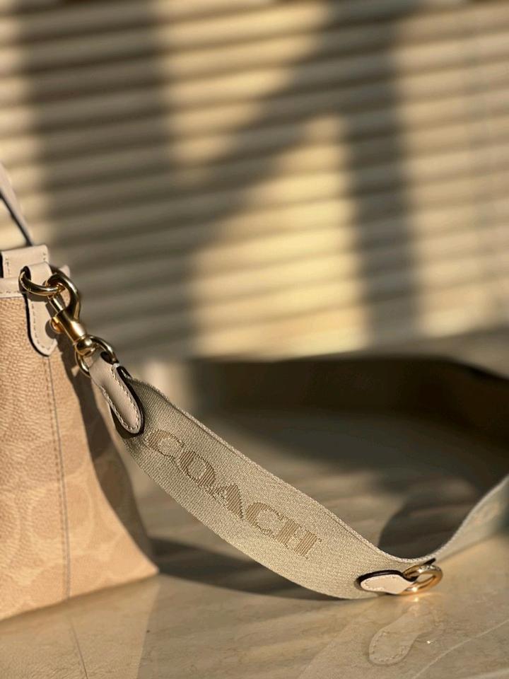 Сумочка Coach City mini, 100% оригинал, натуральная кожа, канва, широкий ремешок