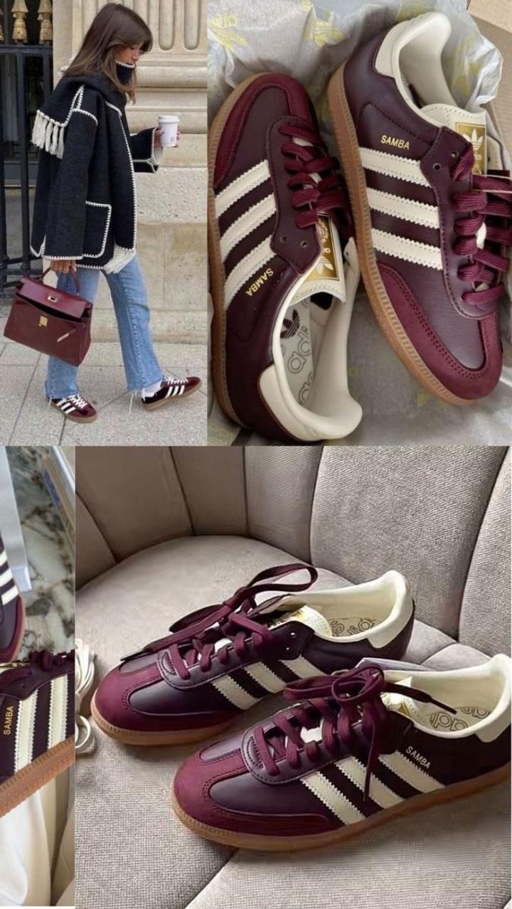Кеды Adidas Samba burgundy