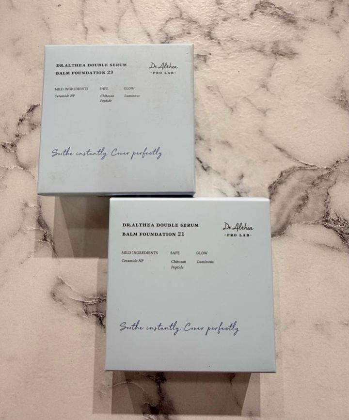 Тональный кушон Dr.Althea Double Serum Balm Foundation в оттенке 21 и 23.