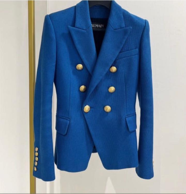 Синий пиджак Balmain